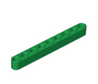 (lego 40490) Liftarm Lego Technics Thick 1x9 -Green