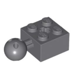 (lego 57909b) Лего-блок модифіковаий 2х2 із шарніром / Brick Modified 2 x 2 with Ball Joint and Axle Hole
