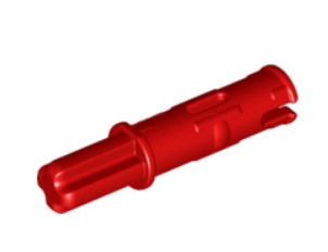 (lego 11214) Вісь LEGO 1L з піном 2L з ребрами зчеплення-Red
