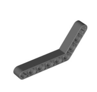 (lego 6629) Liftarm, Modified Bent Thick 1 x 9 (6 - 4) / Лего деталі - Балка вигнута широка 1х9 (6-4)
