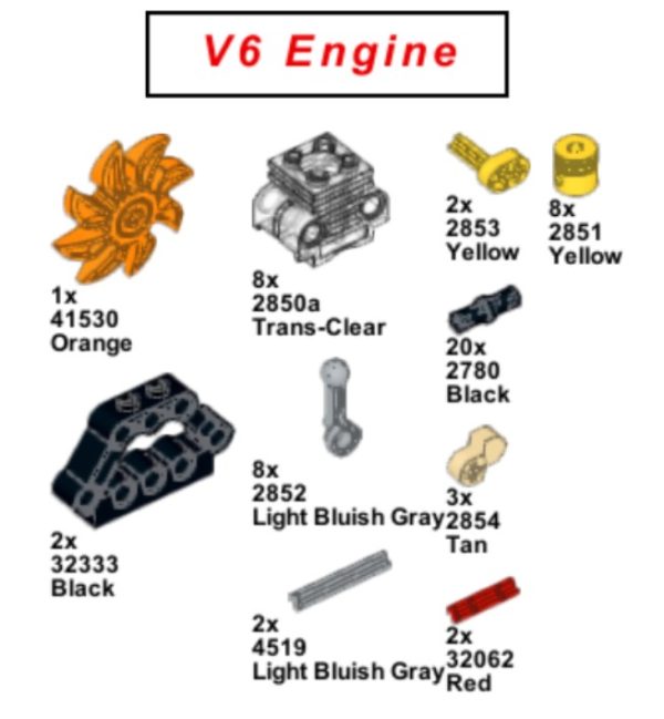 V2-V12 Поршневі двигуни ЛЕГО ТЕХНІК 5