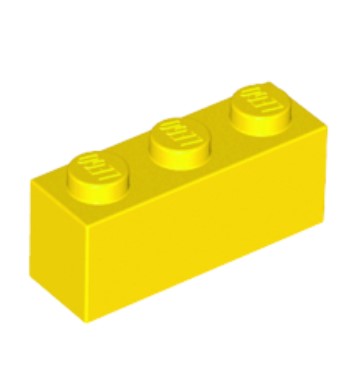 (lego 3622) Кубик для лего 1 x 3-Yellow