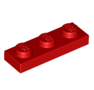 (lego 3623) Пластина LEGO 1 x 3-Red