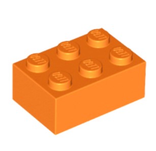 (lego 3002) Кубики для LEGO 2 х 3 -Orange