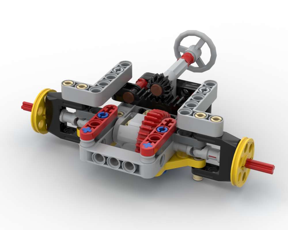 (MOC 013) Ведучий міст з рульовою системою на Г-подібних балкал (довжина 13 L) 6 2024_02_01_Steering_L_Beams_Cardans