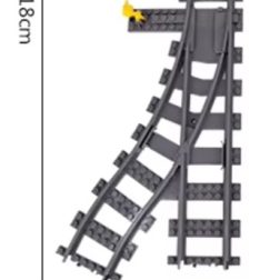 (lego 53404) Залізнична стрілка ЛЕГО (переключення вправо)