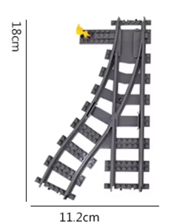 (lego 43404) Залізнична стрілка ЛЕГО (переключення вправо)-CH