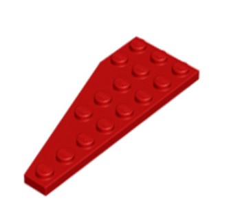 (lego 50304) Пластина п'ятикутна 8 х 3 (права)-Red