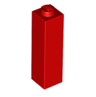 (lego 14716) Кубик лего 1 х 1 х 3-REd