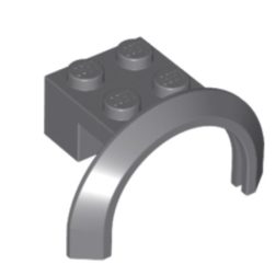 LEGO 50745 – Крило (mudguard) 4 × 2,5 × 1⅔ з округлою аркою