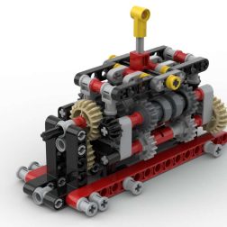 (MOC 021) 6-ступінчаста коробка передач LEGO Technic (121 деталь)