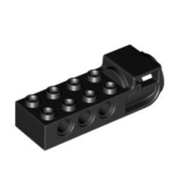 LEGO 18585 — Модифікований блок 2 × 4 із вбудованим гніздом під маховик (Flywheel Socket)