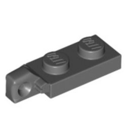 LEGO 44301b — Пластина-шарнір (hinge plate) 1 × 2 з вертикальним «пальцем»