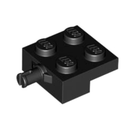 LEGO 4488 — Ппластина 2 × 2 зі спеціальним кріпленням-тримачем для колеса 3 LEGO 4488 — Ппластина 2 × 2 зі спеціальним кріпленням-тримачем для колеса-B