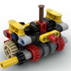 (MOC 022) 4-ступінчаста коробка передач для LEGO Technic (70 деталь)