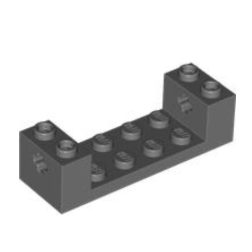 LEGO 3668 — Цеглинка 2 × 6 × 1 1/3 з боковими отворами для осей