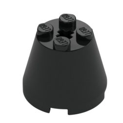 LEGO 6233 – Cone 3x3x2 with Axle Hole (Конус 3×3×2 з отвором під вісь)