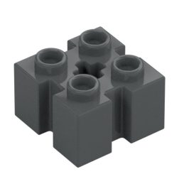 LEGO 39683 – Цеглинка 2×2 з пазами та отвором для осі (Brick 2×2 with Slots and Axle Hole)